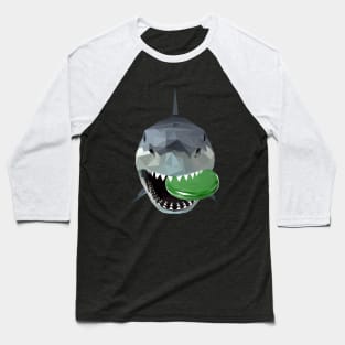 Shark with Frisbee Baseball T-Shirt